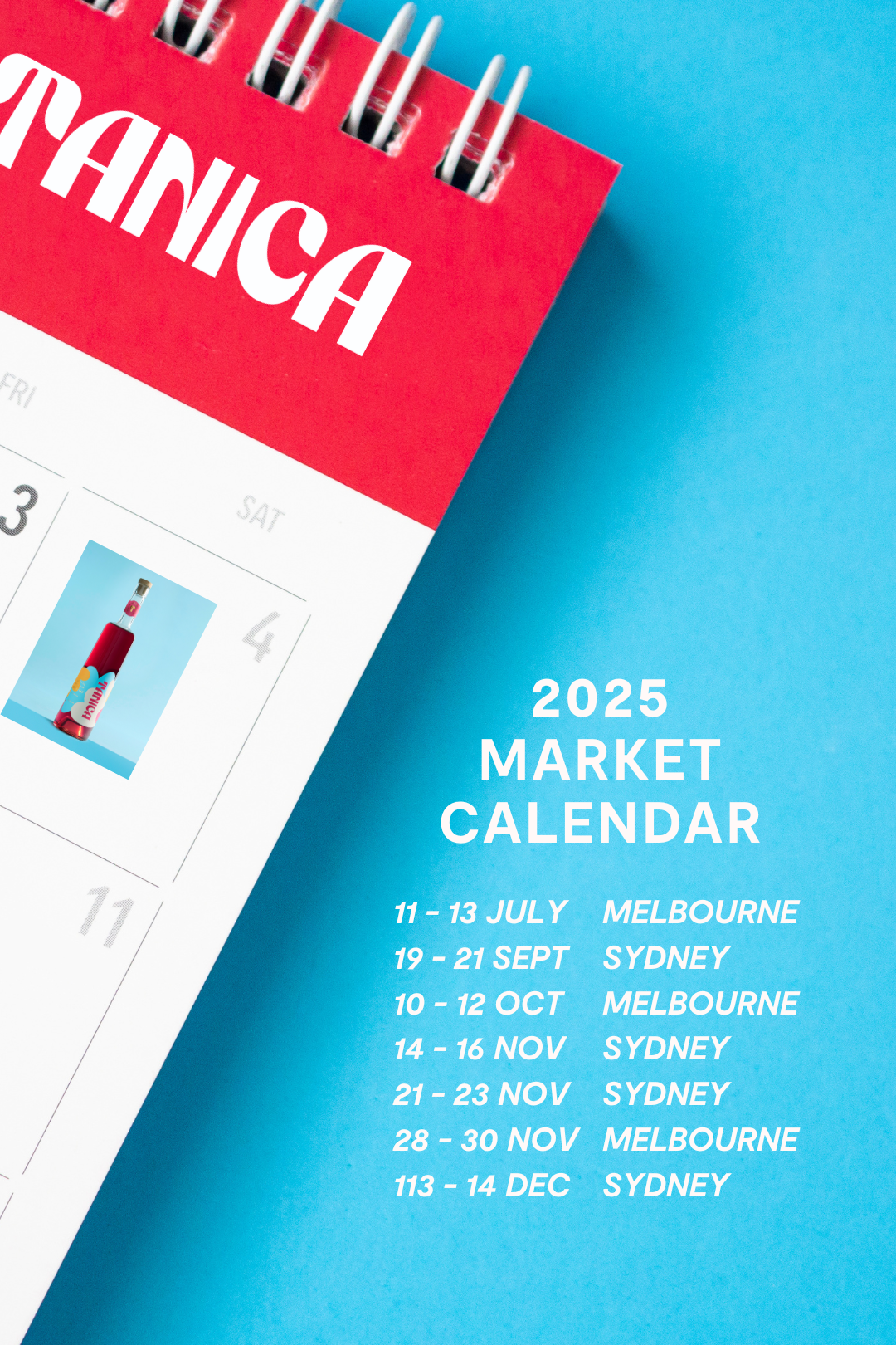 2025 Design Market Calendar